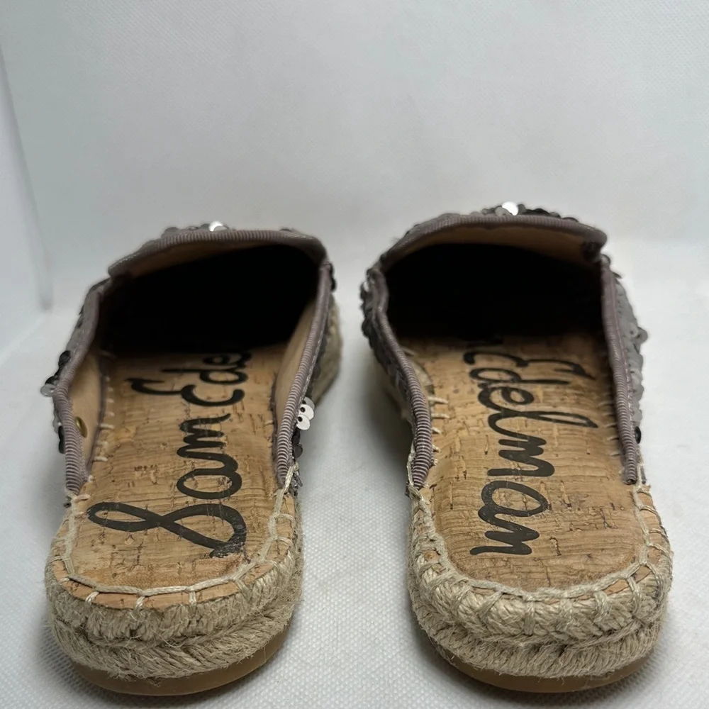Sam Edelman Sequin Espadrille Mule Flats – Women’s Size 6